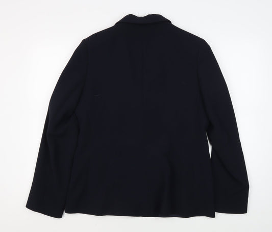 Laura Ashley Women's Black Blazer UK 14 Single Breasted