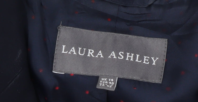 Laura Ashley Women's Black Blazer UK 14 Single Breasted