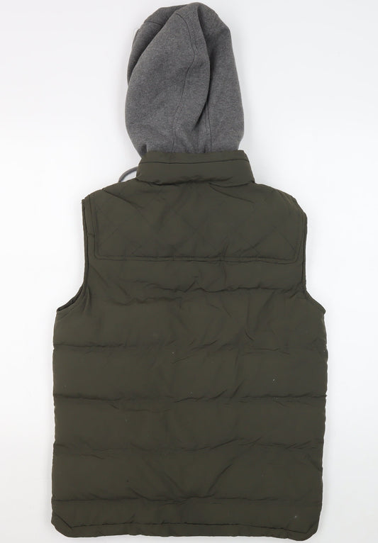Blue Inc Men's Green Hooded Puffer Jacket S