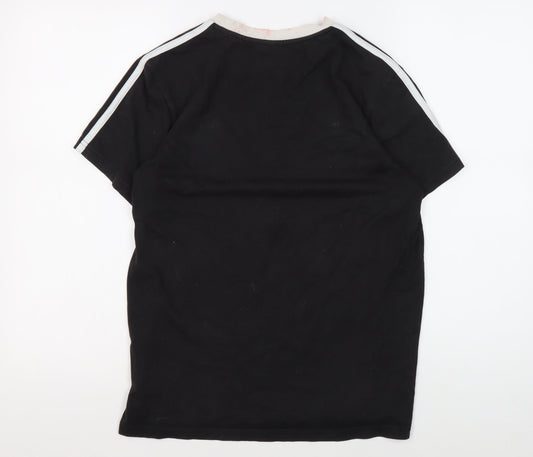 Adidas Women's Black T-Shirt XS, Casual, Cotton, Crew Neck