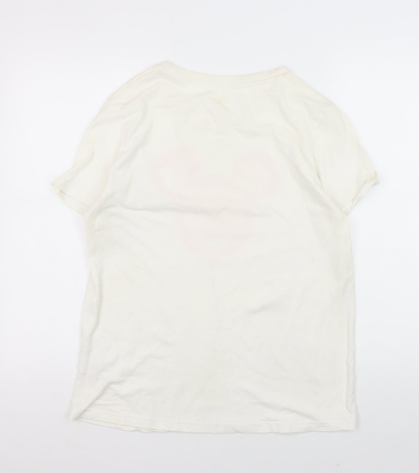 Disney Unisex White T-Shirt L Mickey Mouse Casual