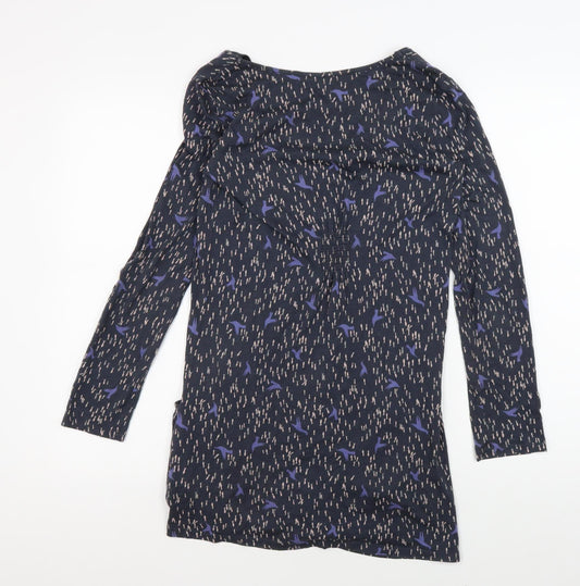 White Stuff Women's Navy Blue Long Sleeve Tunic Top