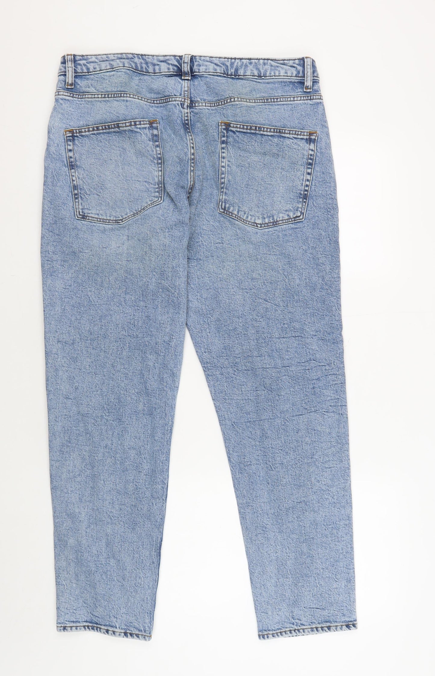 ASOS Women's Tapered Blue Jeans, L, Regular Fit, Denim