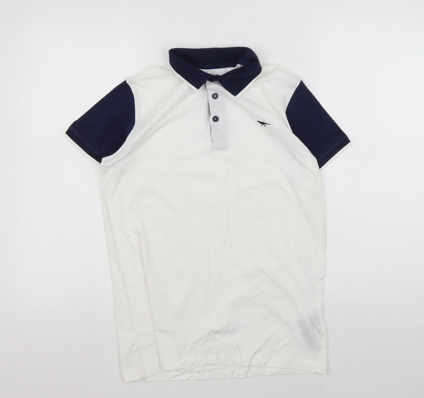 Blue Zoo Boys White and Black Polo Shirt 12-13 Years