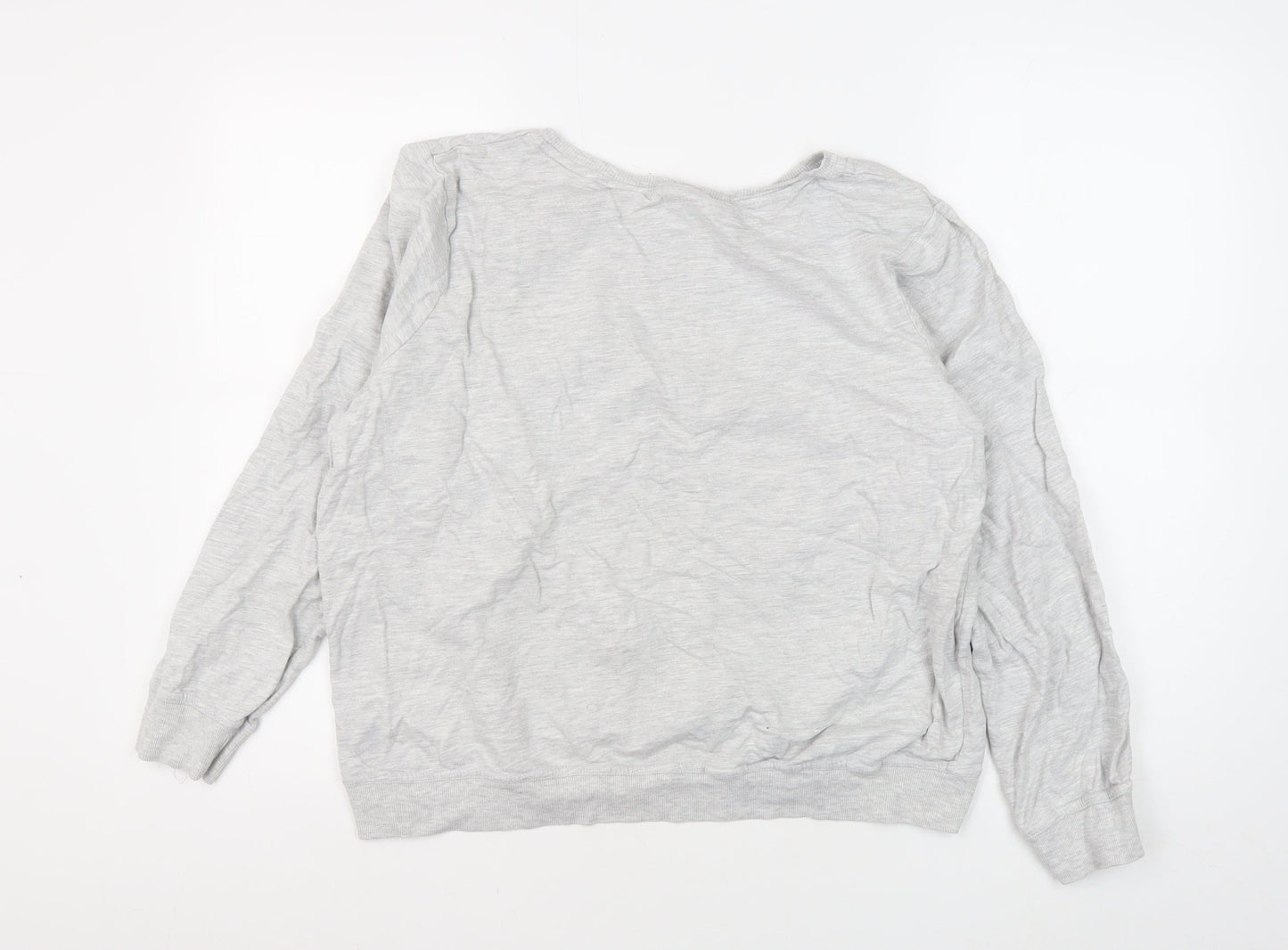 Disney Women's Grey Mickey Mouse Pullover Sweatshirt Size 16