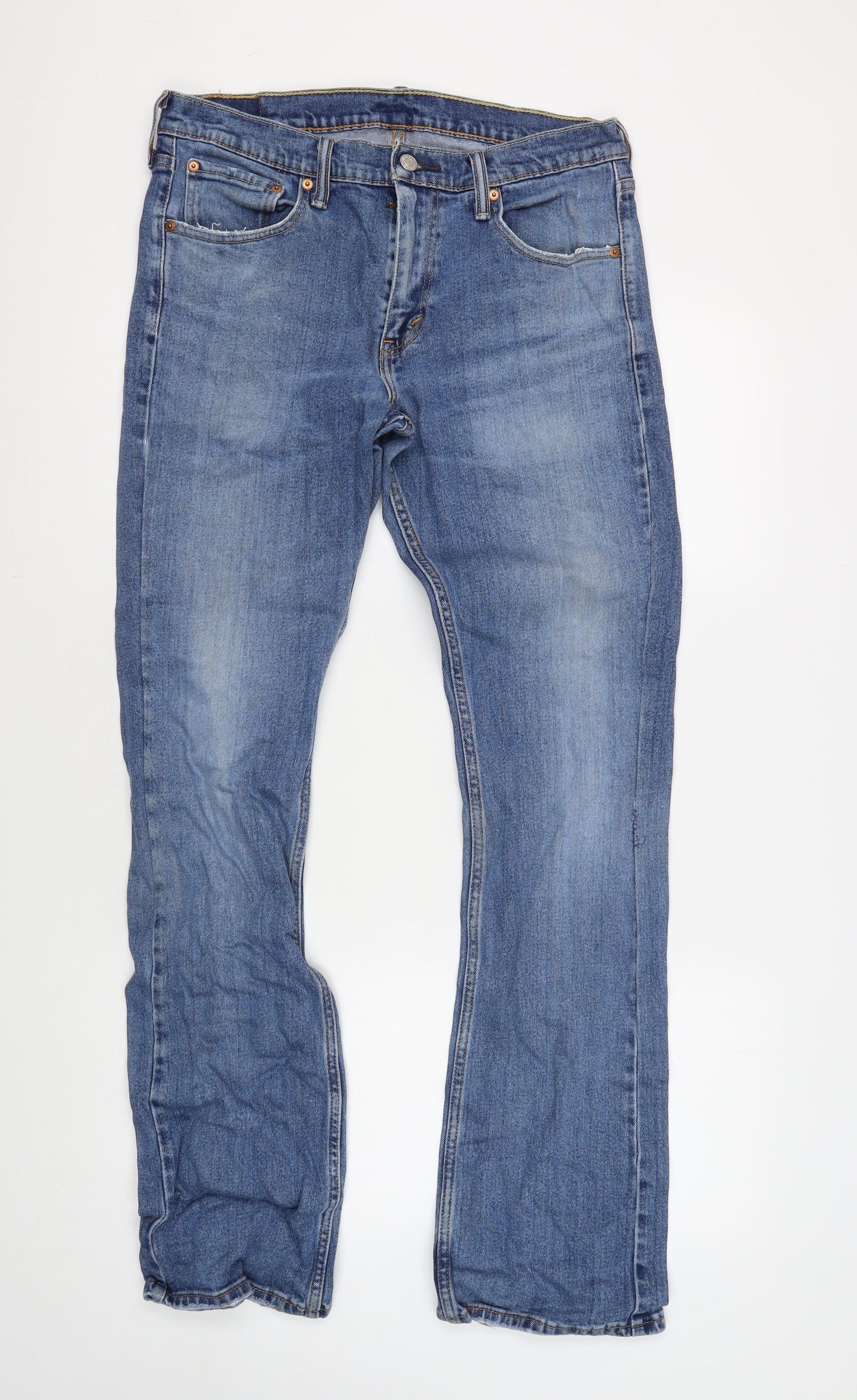 Levi's Men's Blue Straight Jeans - Size L Regular Fit