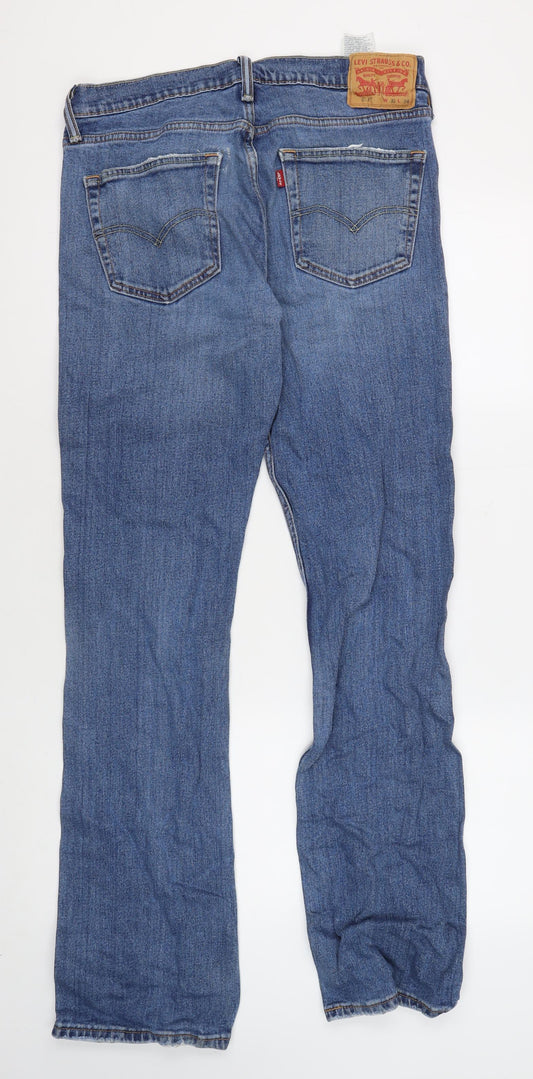 Levi's Men's Blue Straight Jeans - Size L Regular Fit