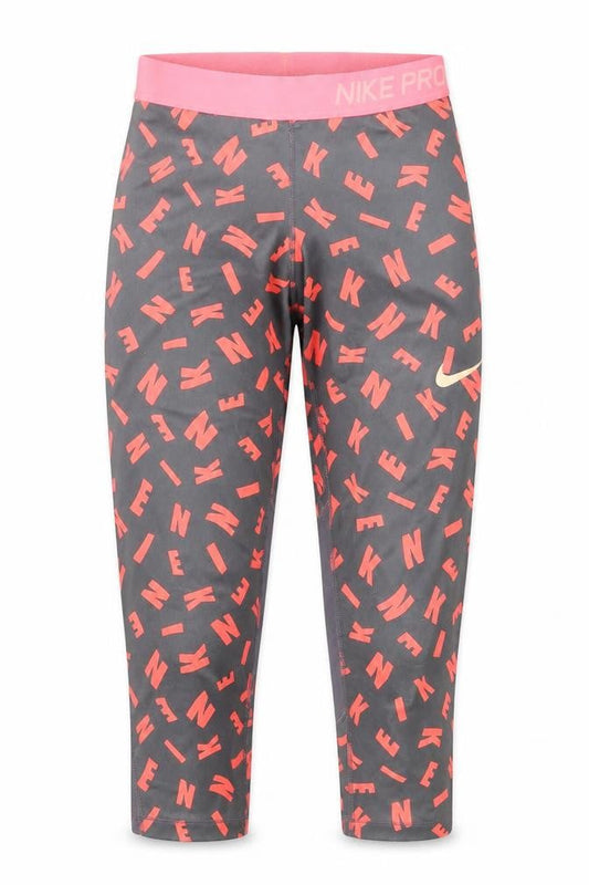 Nike Teens Multicoloured XL Cropped Letter Leggings