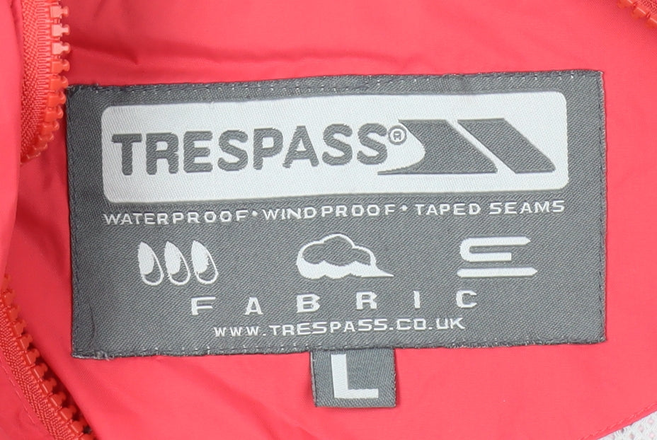 Trespass Women's Red Waterproof Rain Coat Jacket