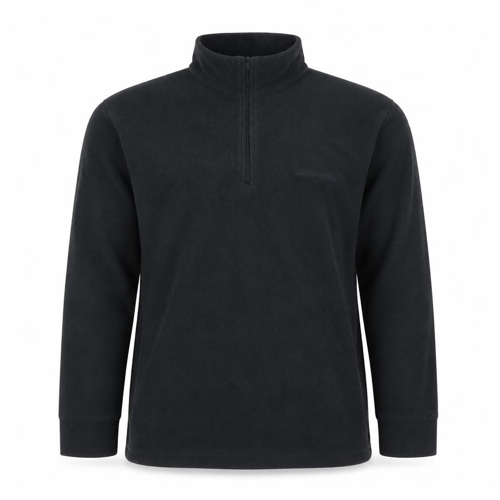 Mens UK S Regular Trespass Black Henley Sweatshirt