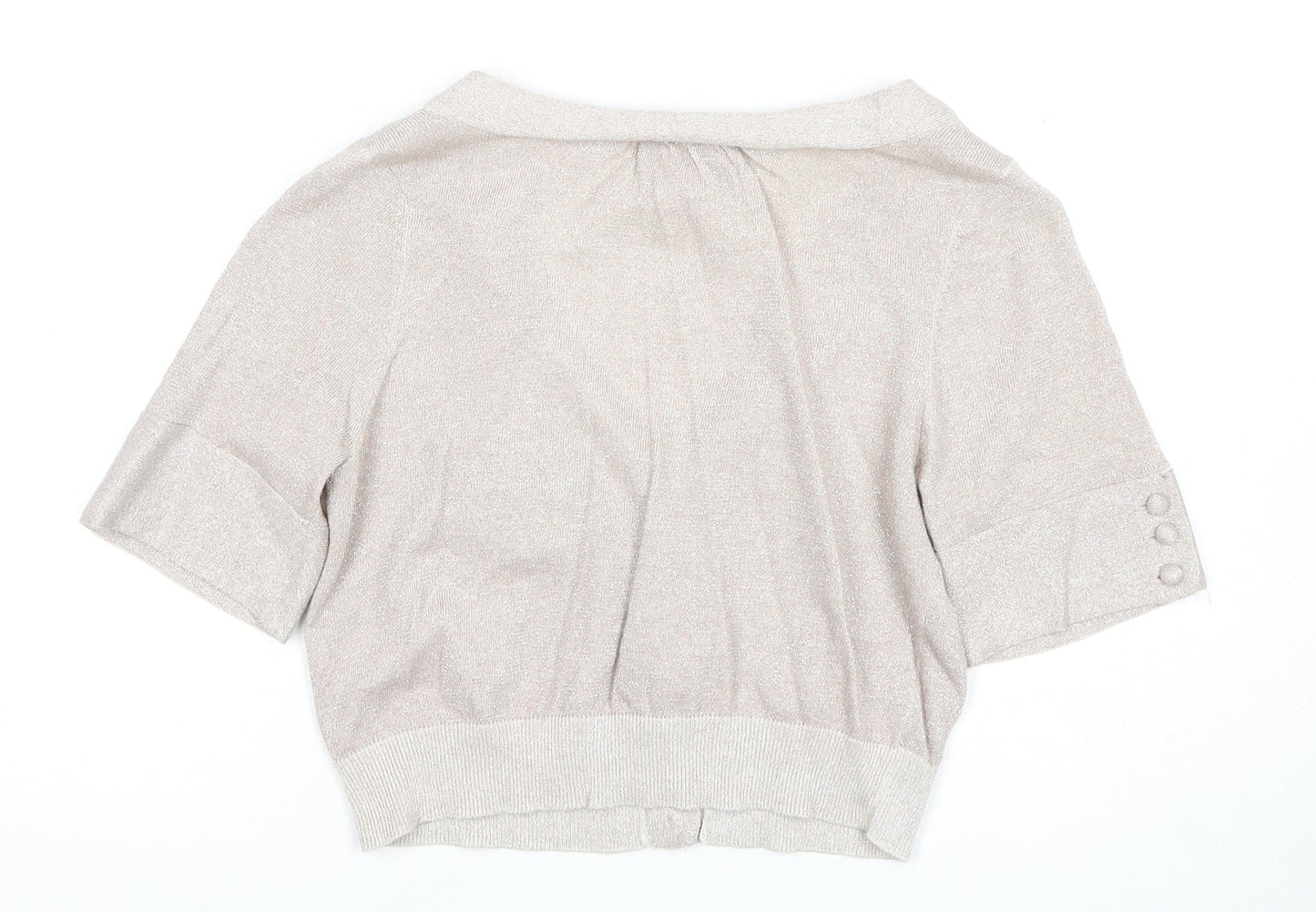 Jasper Conran Women's Ivory V-Neck Cardigan Size 12
