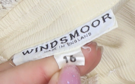 Windsmoor Women's Ivory Lace Blouse Size 16
