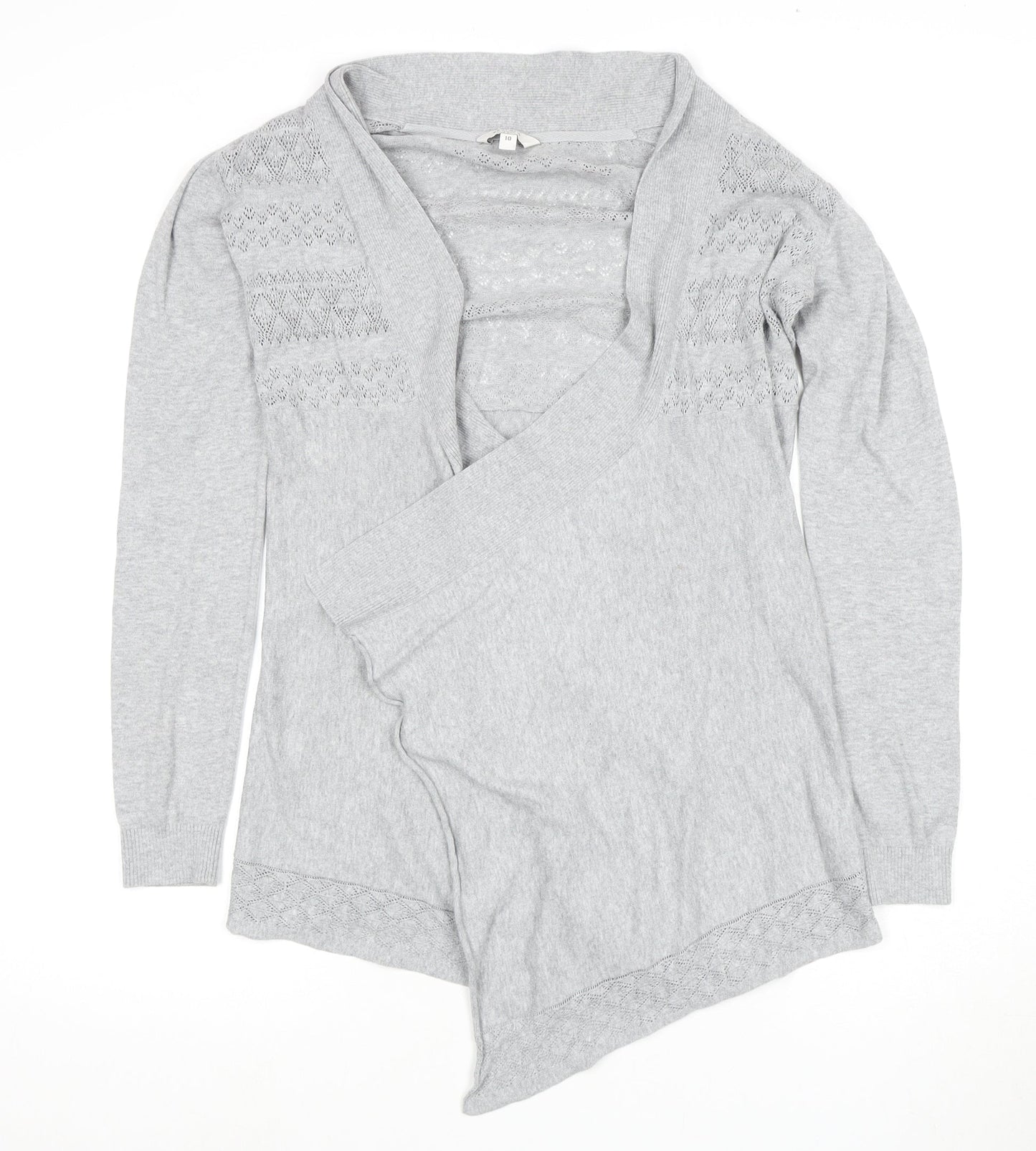 FatFace Women's Grey Cardigan, Size 10, V-Neck Knit
