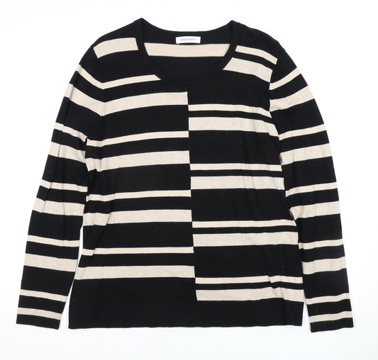 Windsmoor Women's Black Striped Knit Top S