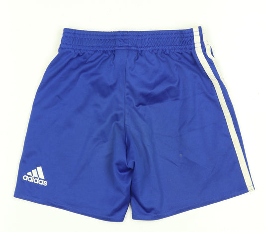 Adidas Boys Blue Athletic Football Shorts 5-6 Years