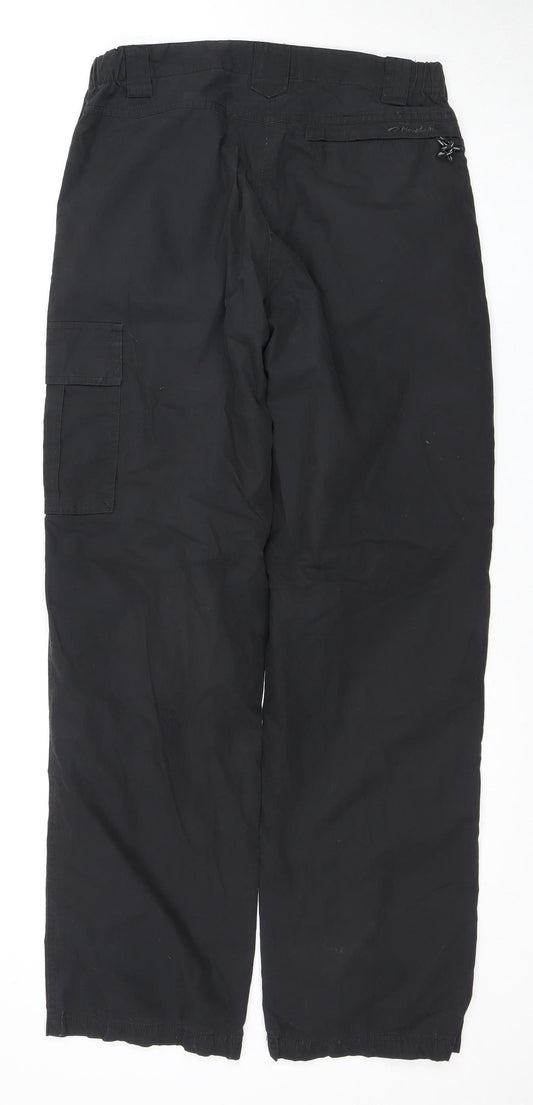 Mountainlife Women's Black Cargo Trousers Size 8
