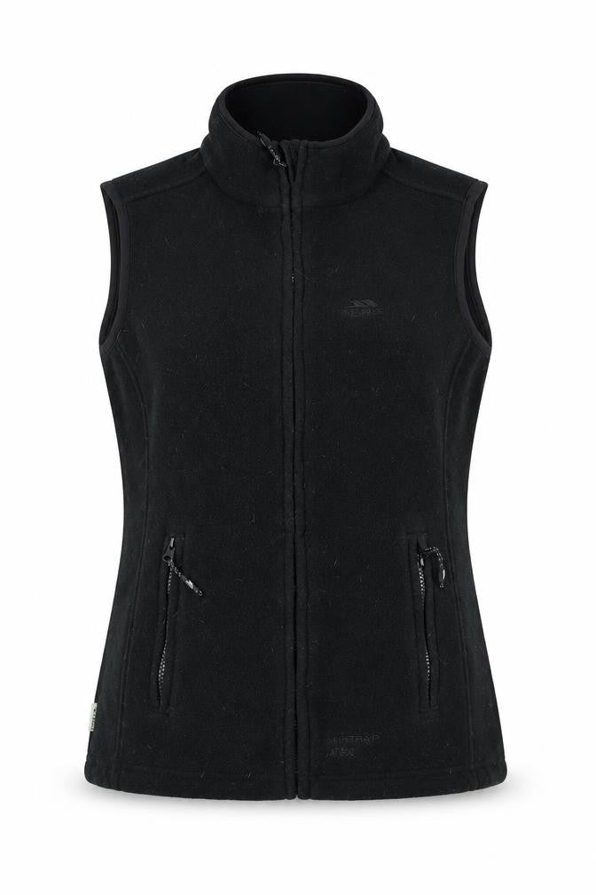 Womens UK Size M Regular Trespass Black Polyester Waistcoat