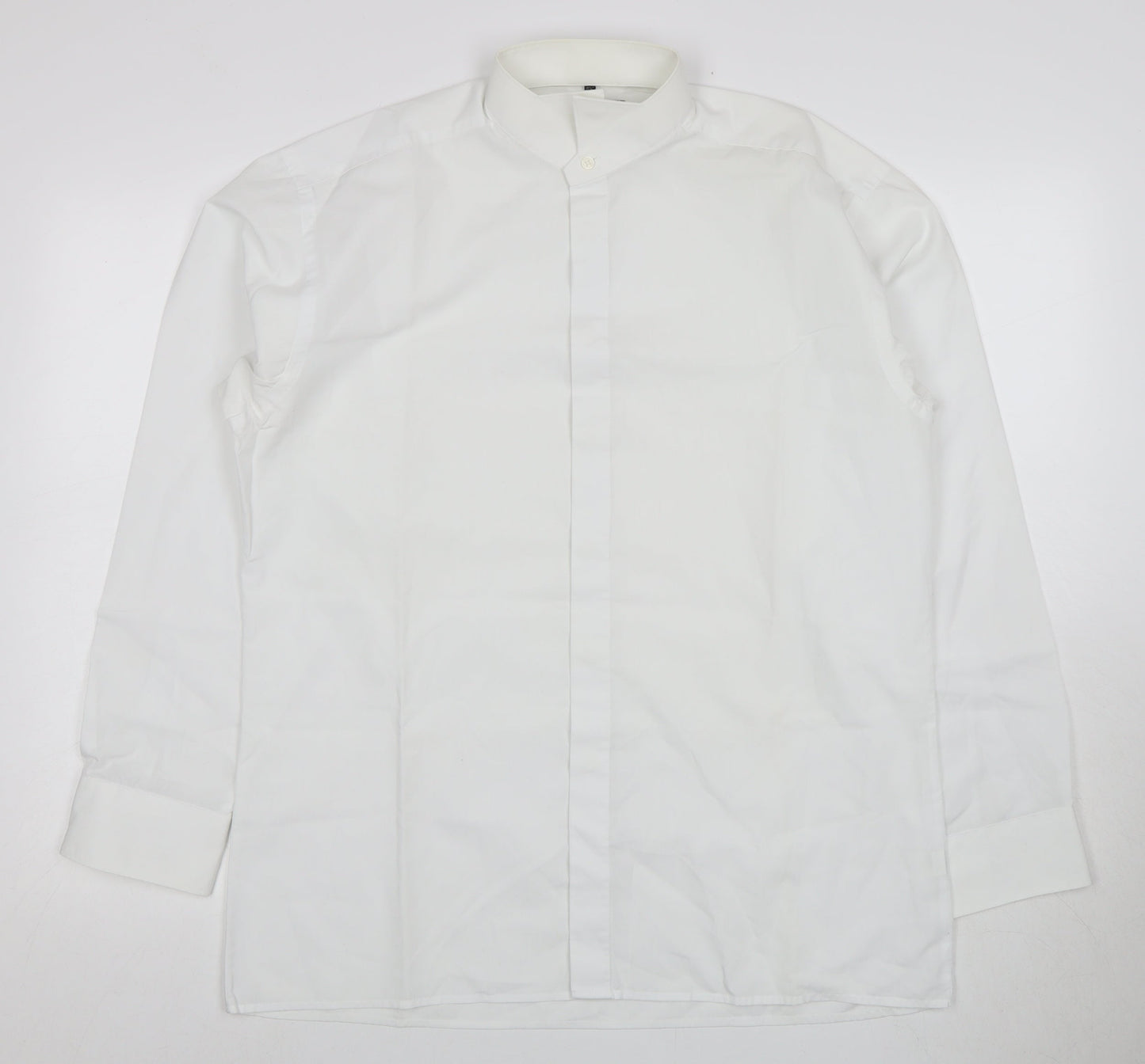 Disley Men's White Regular Fit Formal Dress Shirt