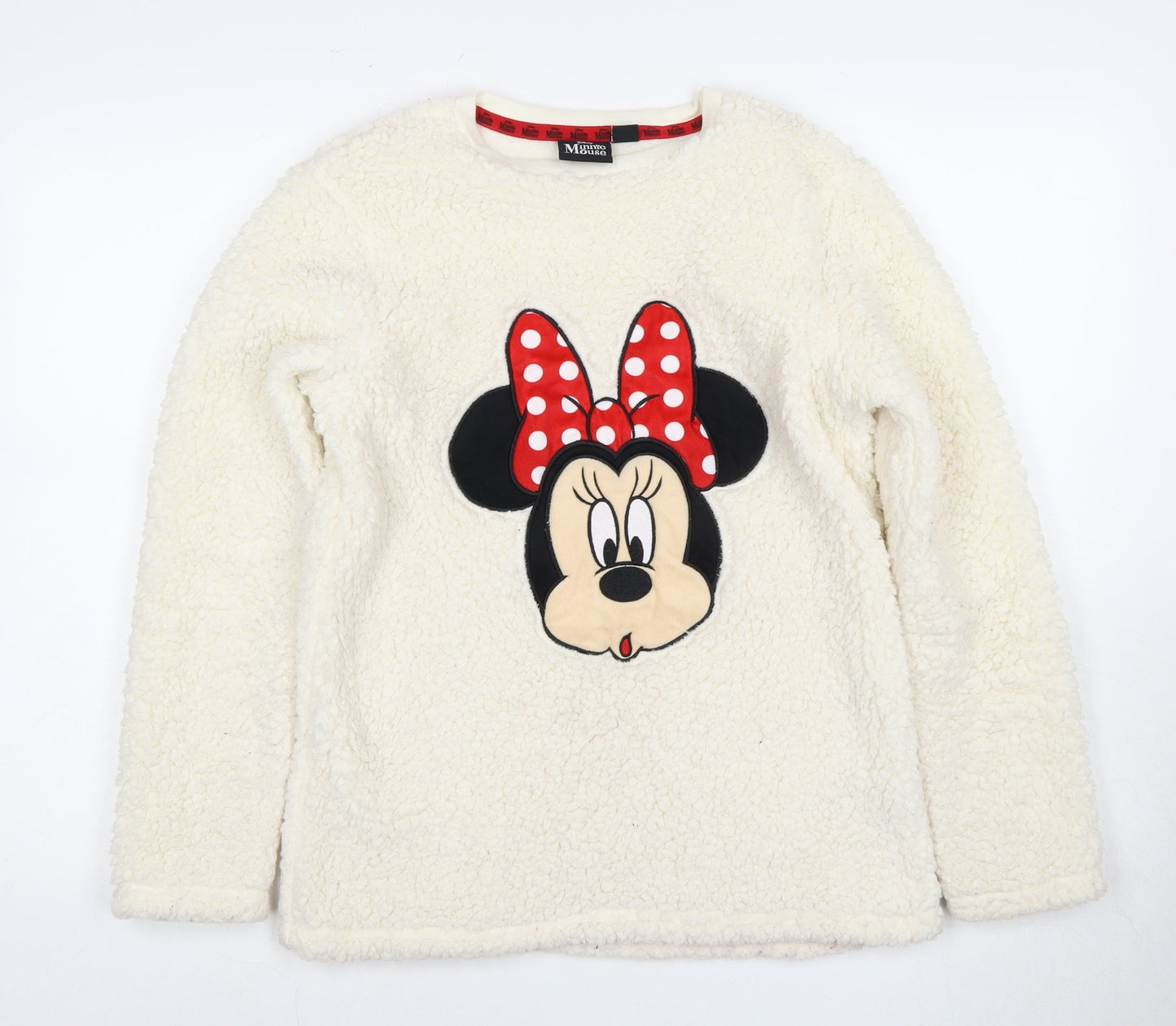 Disney Girls White Minnie Mouse Fleece Lounge Set 12-13 Years