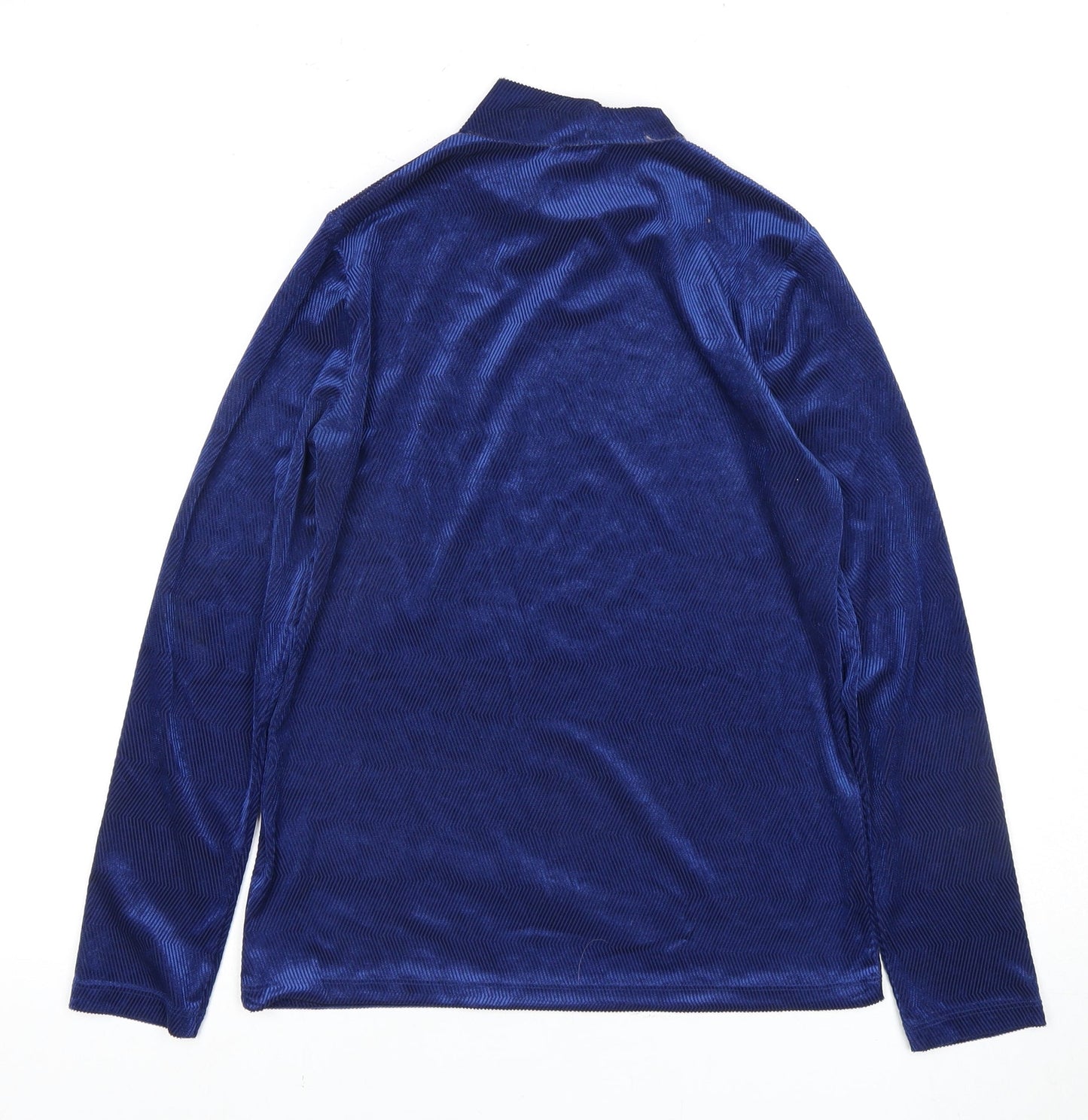 Marks and Spencer Women's Blue Velvet T-Shirt UK 8