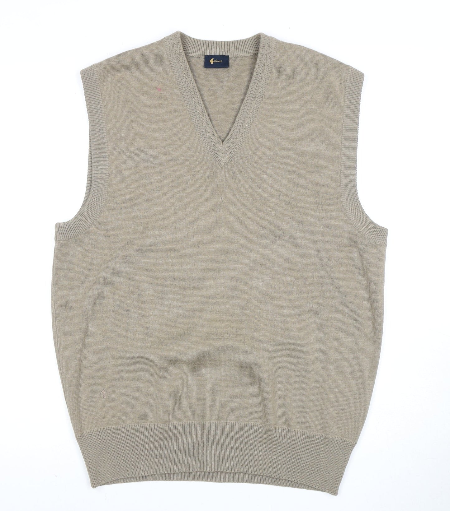 Lacoste Men's Beige V-Neck Sleeveless Vest - Size L