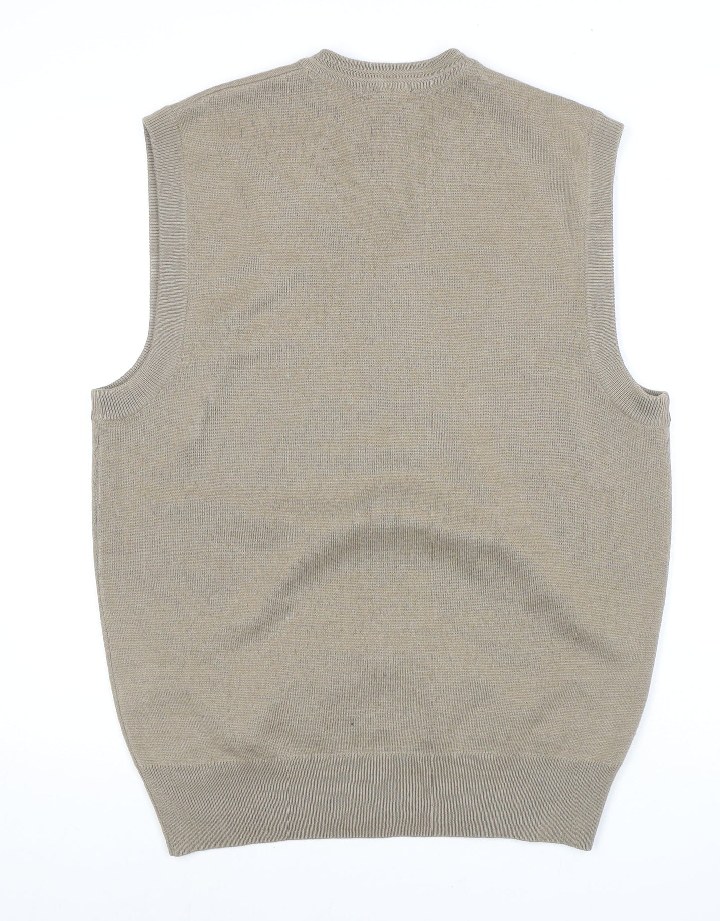 Lacoste Men's Beige V-Neck Sleeveless Vest - Size L