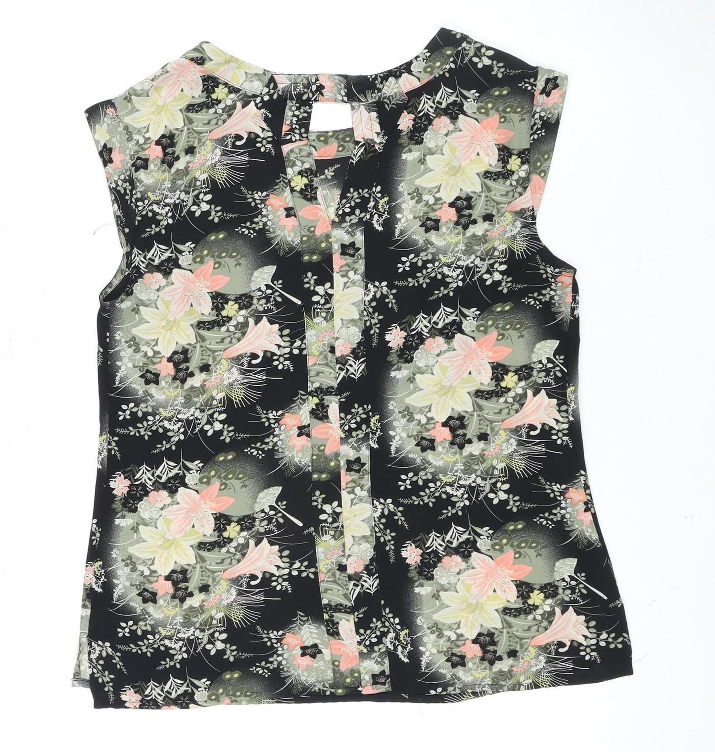 Oasis Women's Black Floral Blouse, Size 10, Camisole