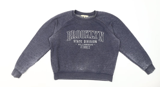 Next Unisex Adults Blue Pullover Sweatshirt Size 12