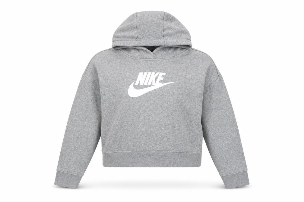 Nike Girls Grey XL Pullover Hoodie with Logo