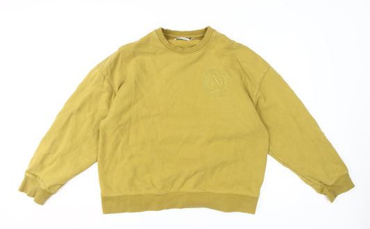 Topman Men's Gold Pullover Sweatshirt - Medium