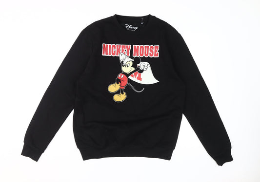 Disney Women's Black Mickey Mouse Pullover Sweatshirt M