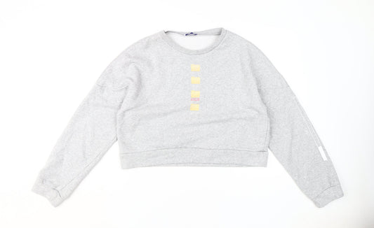 Zara Women's Grey Pullover Sweatshirt, Size S