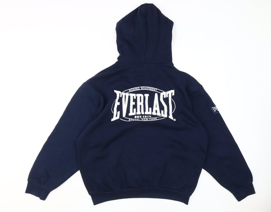 Everlast Men's Blue Pullover Hoodie M Logo Sports
