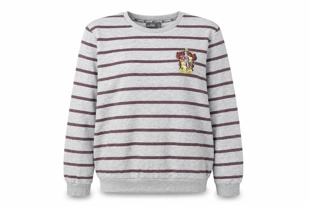 Unisex Adults UK L Regular Harry Potter Grey Pullover Sweatshirt