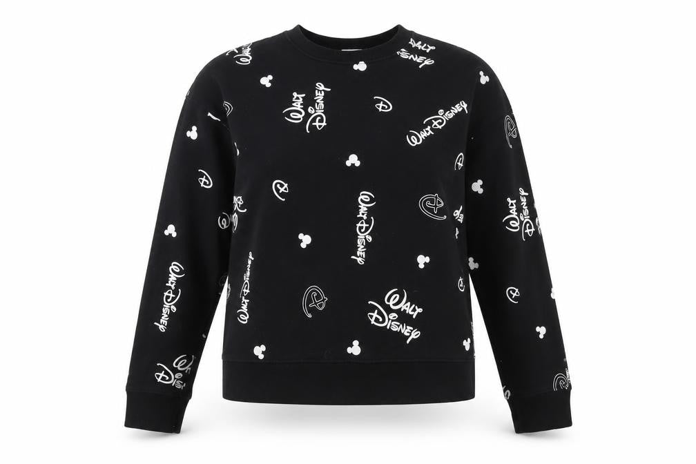 Womens UK 2XS Regular Disney Black Pullover Sweatshirt