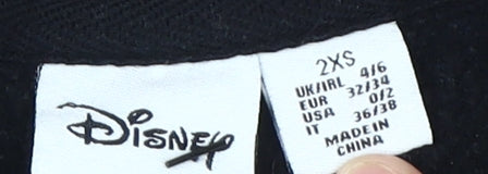 Disney Women's Black Logo Pullover Sweatshirt 2XS