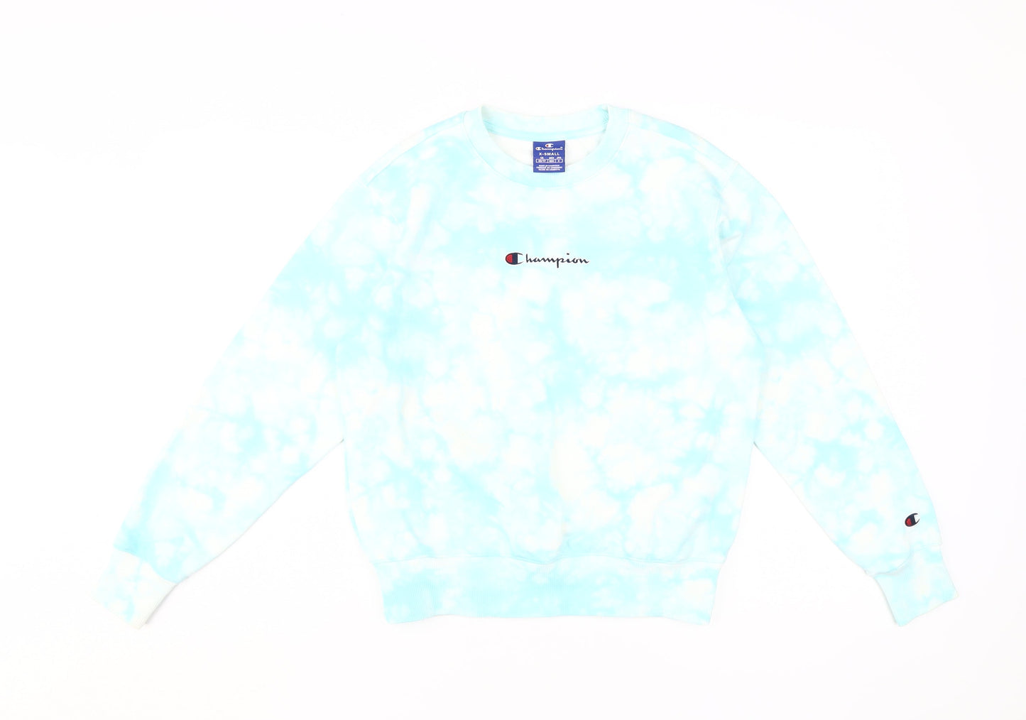 Champion Women’s Blue XS Tie-Dye Pullover Sweatshirt