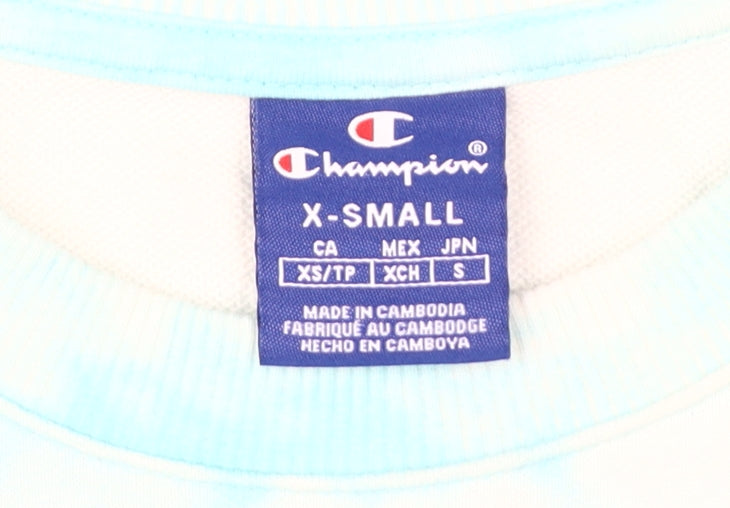 Champion Women’s Blue XS Tie-Dye Pullover Sweatshirt