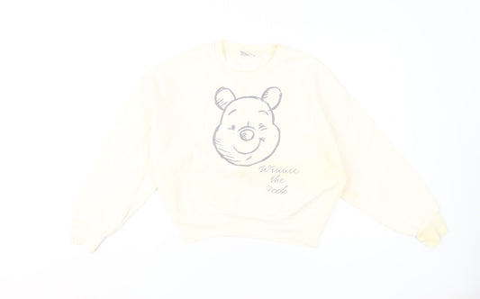 Disney Women's Ivory S Winnie the Pooh Sweatshirt