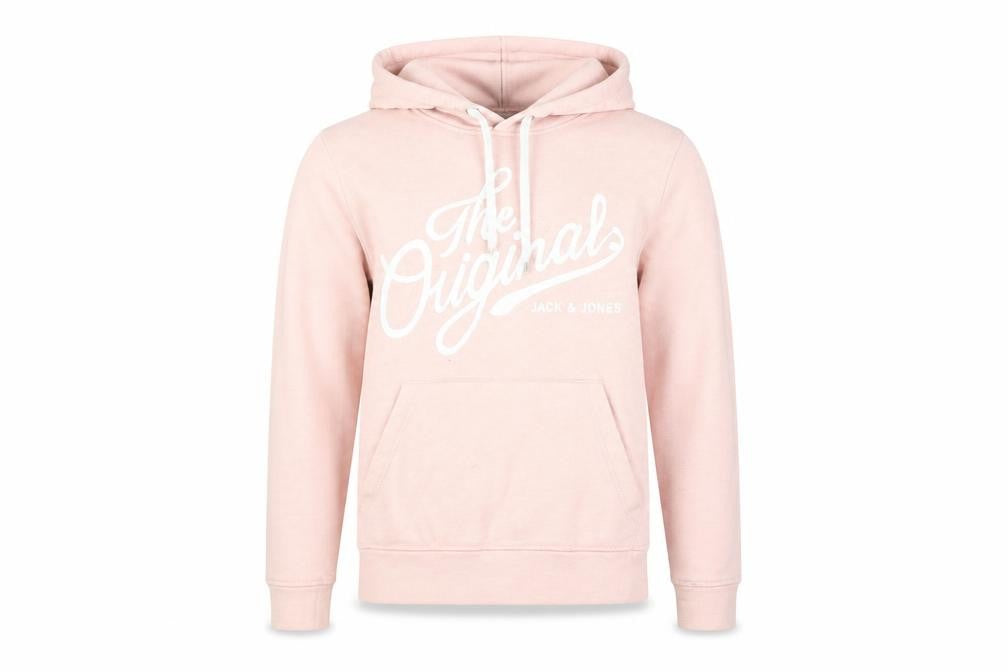 Womens UK S Regular JACK & JONES Pink Pullover Hoodie