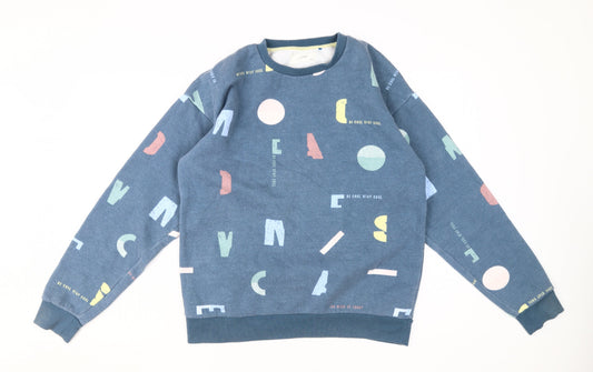 Reserved Boys Blue Graphic Print Pullover Sweatshirt L