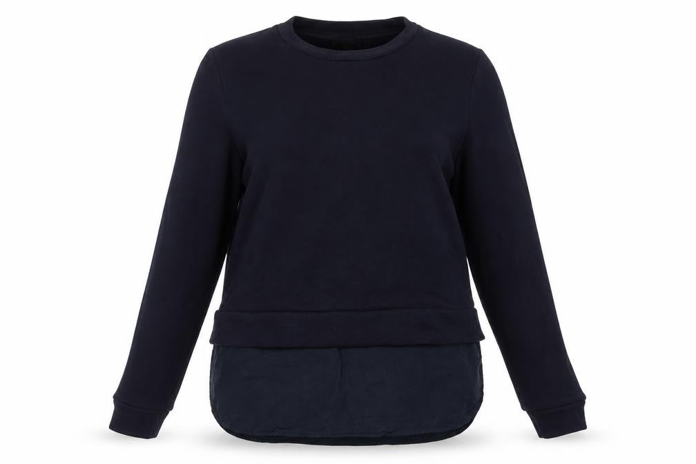 Front view of COS Women's Black Pullover Sweatshirt XS