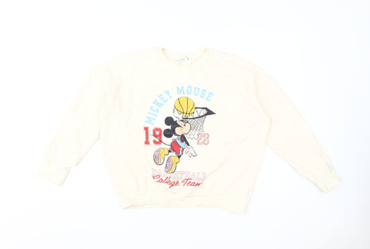 Disney Women's Beige Pullover Sweatshirt UK 12