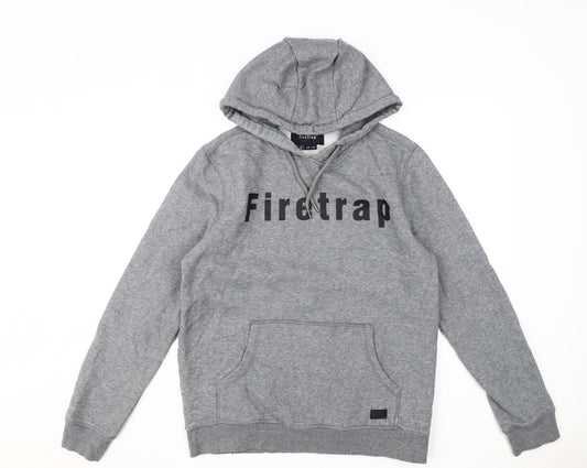 Firetrap Men's Grey Pullover Hoodie M