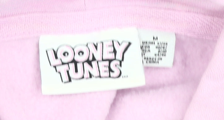 Looney Tunes Women’s Pink Hoodie - Medium - Fun Print