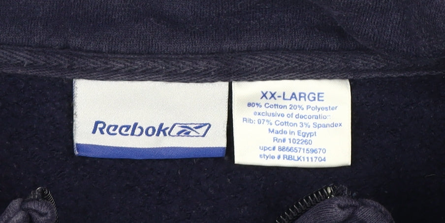 Reebok Men's Blue 1/4 Zip Sweatshirt XL