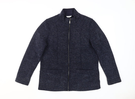 Marks and Spencer Women's Navy Tweed Jacket Size 10