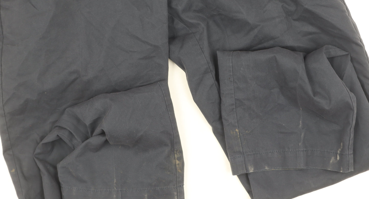 Marks and Spencer Men's Blue Trousers, Size 34, Straight Fit