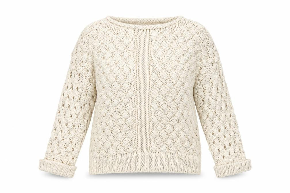 Great Plains Women's Beige Chunky Knit Pullover Jumper S