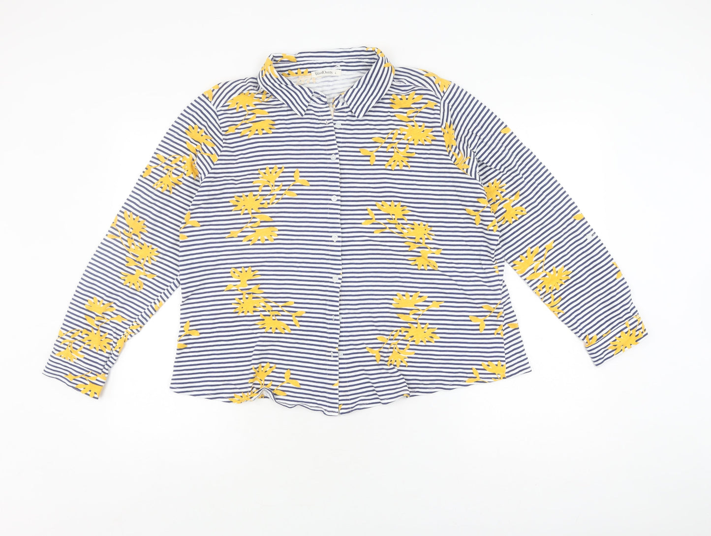 WoolOvers Women's Multicoloured Striped Blouse L